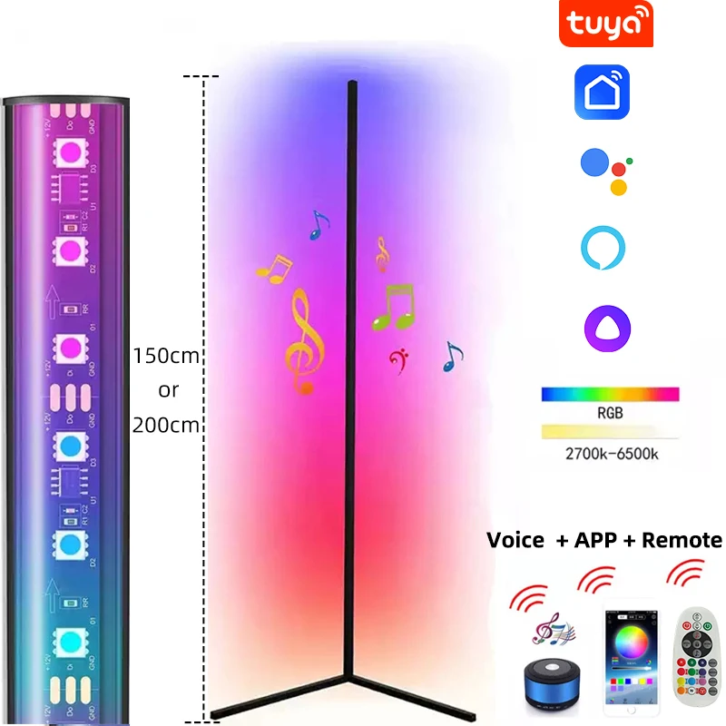 200cm 150cm RGBIC Magic Corner Floor Lamp Tuya WiFi LED Standing Light for Living Room Work with Alexa Google Assistant DC 5V https://bestebuys.com/shop/200cm-150cm-rgbic-magic-corner-floor-lamp-tuya-wifi-led-standing-light-for-living-room-work-with-alexa-google-assistant-dc-5v/ BestEbuys - The Best Online Deals