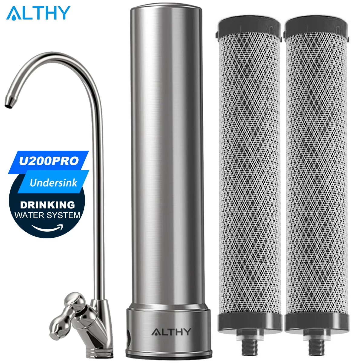 ALTHY U200PRO Kitchen Under Sink Drinking Water Filter Purifier 5 in 1, Stainless Steel 0.01um Filtration System With Faucet https://bestebuys.com/shop/althy-u200pro-kitchen-under-sink-drinking-water-filter-purifier-5-in-1-stainless-steel-0-01um-filtration-system-with-faucet/ BestEbuys - The Best Online Deals