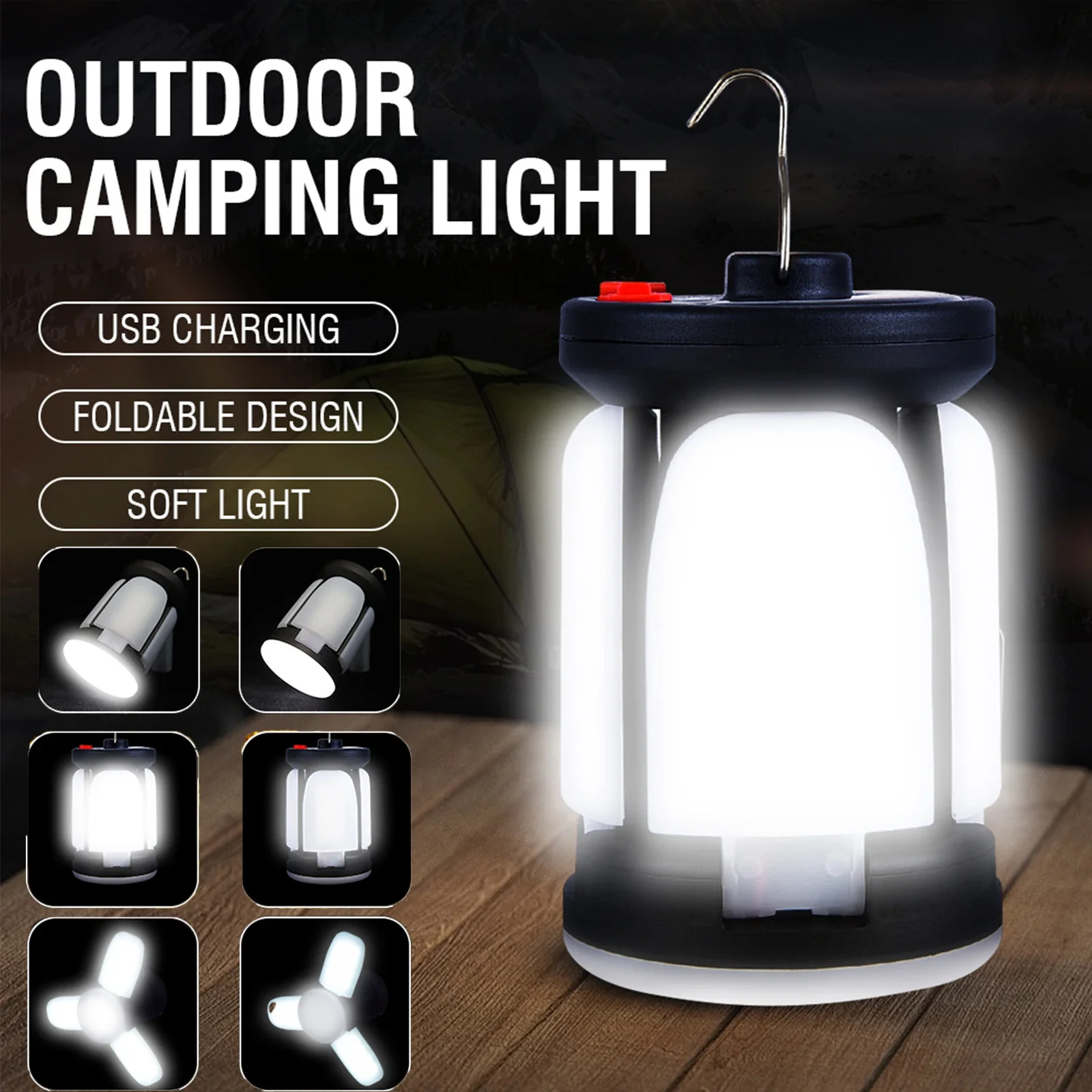 High Power Solar LED Camping Lantern Rechargeable 4500mAh 1000LM Emergency Power Bank Foldable 6 Light Modes for Camping Fishing https://bestebuys.com/shop/high-power-solar-led-camping-lantern-rechargeable-4500mah-1000lm-emergency-power-bank-foldable-6-light-modes-for-camping-fishing/ BestEbuys - The Best Online Deals