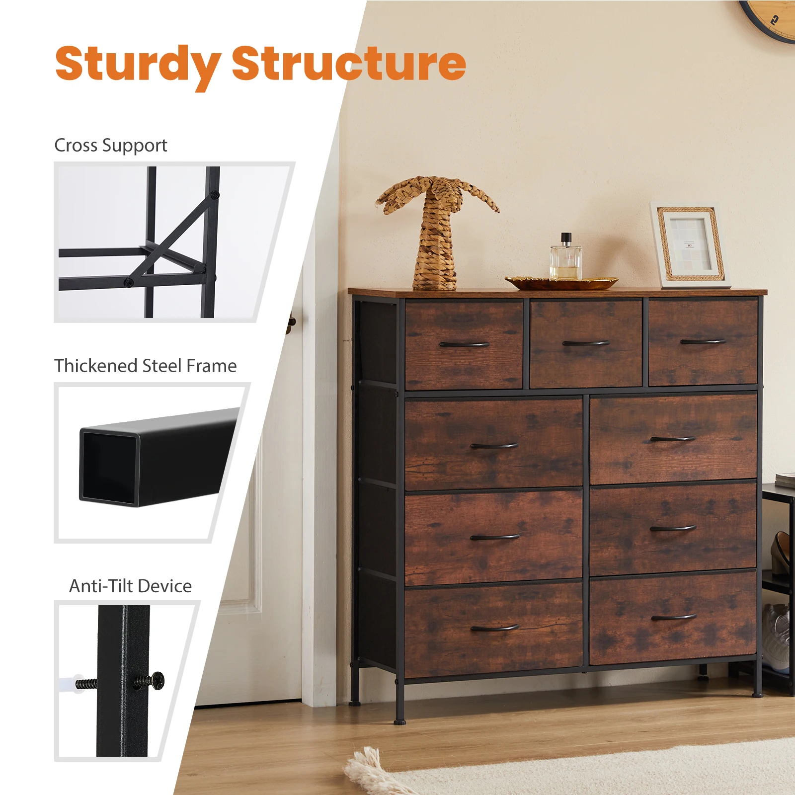 Dresser For Bedroom With 9 Fabric Storage Drawer Wardrobe Tall Chest Organizer Closet Adult Kids Clothes Wood Cabinet Furniture BestEbuys - The Best Daily Online Deals https://bestebuys.com/shop/dresser-for-bedroom-with-9-fabric-storage-drawer-wardrobe-tall-chest-organizer-closet-adult-kids-clothes-wood-cabinet-furniture/