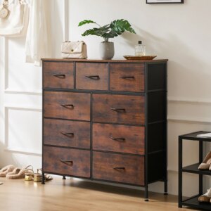 Dresser For Bedroom With 9 Fabric Storage Drawer Wardrobe Tall Chest Organizer Closet Adult Kids Clothes Wood Cabinet Furniture BestEbuys - The Best Daily Online Deals https://bestebuys.com/shop/dresser-for-bedroom-with-9-fabric-storage-drawer-wardrobe-tall-chest-organizer-closet-adult-kids-clothes-wood-cabinet-furniture/