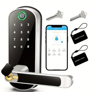 Smart Fingerprint Door Lock App Remote Control Keyless WIFI Digital Touchscreen Lock NFC IP67 Waterproof with 2 IC Cards BestEbuys - The Best Daily Online Deals https://bestebuys.com/shop/smart-fingerprint-door-lock-app-remote-control-keyless-wifi-digital-touchscreen-lock-nfc-ip67-waterproof-with-2-ic-cards/
