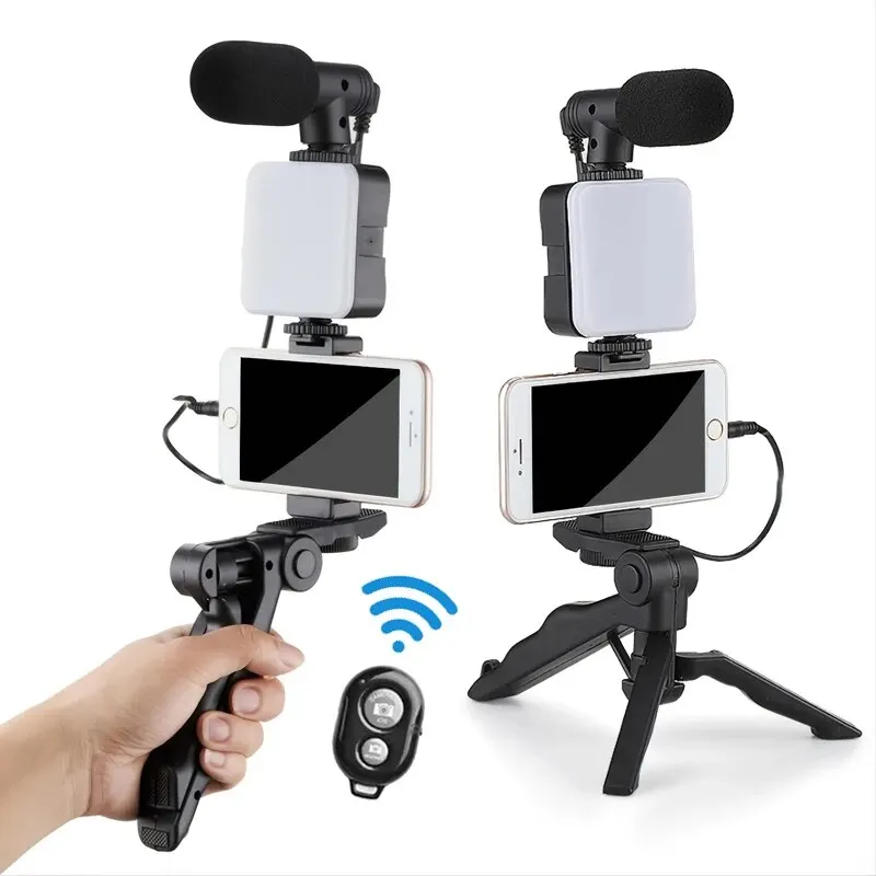 Smartphone Vlogging Kit With Tripod Phone Holder Mini Microphone LED Fill Light Starter For TikTok Live Stream Video YouTube BestEbuys - The Best Daily Online Deals https://bestebuys.com/shop/smartphone-vlogging-kit-with-tripod-phone-holder-mini-microphone-led-fill-light-starter-for-tiktok-live-stream-video-youtube/