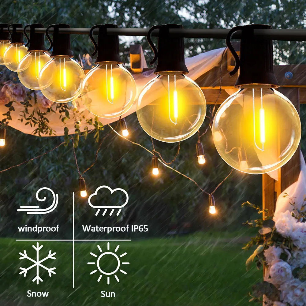 Solar String Lights Outdoor G40 Patio Lights,USB Recharger, 8Light Mode ,Shatterproof Bulbs , Weatherproof Hanging Light BestEbuys - The Best Daily Online Deals https://bestebuys.com/shop/solar-string-lights-outdoor-g40-patio-lightsusb-recharger-8light-mode-shatterproof-bulbs-weatherproof-hanging-light/