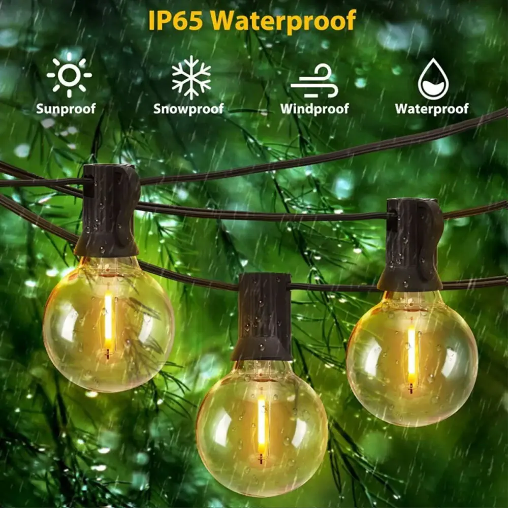 Solar String Lights Outdoor G40 Patio Lights,USB Recharger, 8Light Mode ,Shatterproof Bulbs , Weatherproof Hanging Light BestEbuys - The Best Daily Online Deals https://bestebuys.com/shop/solar-string-lights-outdoor-g40-patio-lightsusb-recharger-8light-mode-shatterproof-bulbs-weatherproof-hanging-light/