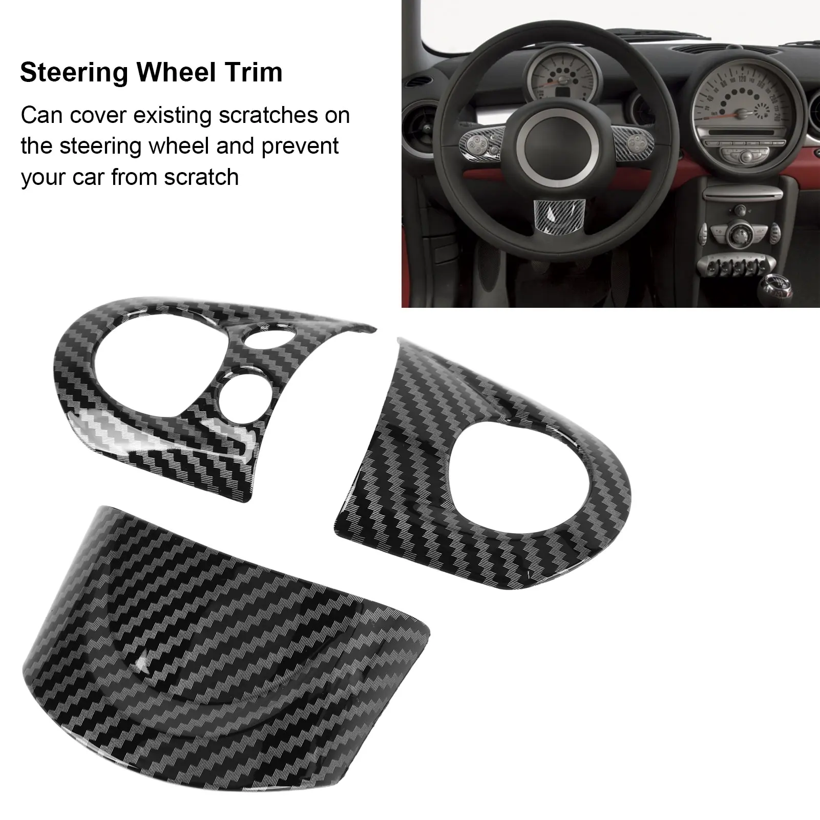 3Pcs/Set Car Steering Wheel Ring Trim Carbon Fiber Sticker Fit for Mini Cooper R54 R55 R56 R60 Car Interior Trim Accessories BestEbuys - The Best Daily Online Deals https://bestebuys.com/shop/3pcs-set-car-steering-wheel-ring-trim-carbon-fiber-sticker-fit-for-mini-cooper-r54-r55-r56-r60-car-interior-trim-accessories/