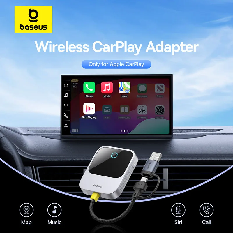 Baseus CarPlay Wireless Adapter Smart CarPlay Box IOS Wired to Wireless Car Play Display Plug&Play Bluetooth WiFi Connect Auto BestEbuys - The Best Daily Online Deals https://bestebuys.com/shop/baseus-carplay-wireless-adapter-smart-carplay-box-ios-wired-to-wireless-car-play-display-plugplay-bluetooth-wifi-connect-auto/