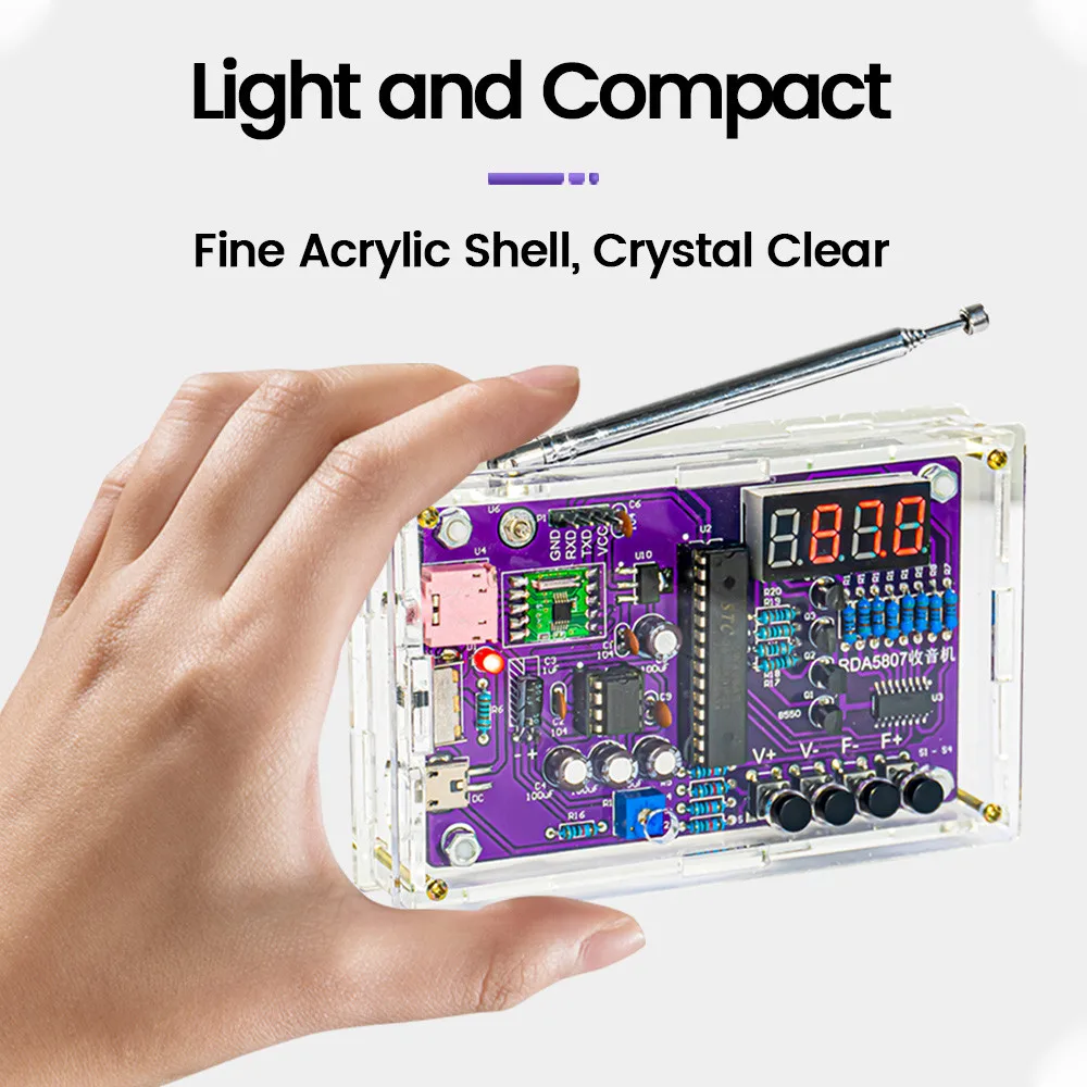 DIY FM Radio Electronic Kit Adjustable Frequency 87-108MHz Digital Display DIY Soldering Project Practice Solder RDA5807S BestEbuys - The Best Daily Online Deals https://bestebuys.com/shop/diy-fm-radio-electronic-kit-adjustable-frequency-87-108mhz-digital-display-diy-soldering-project-practice-solder-rda5807s/