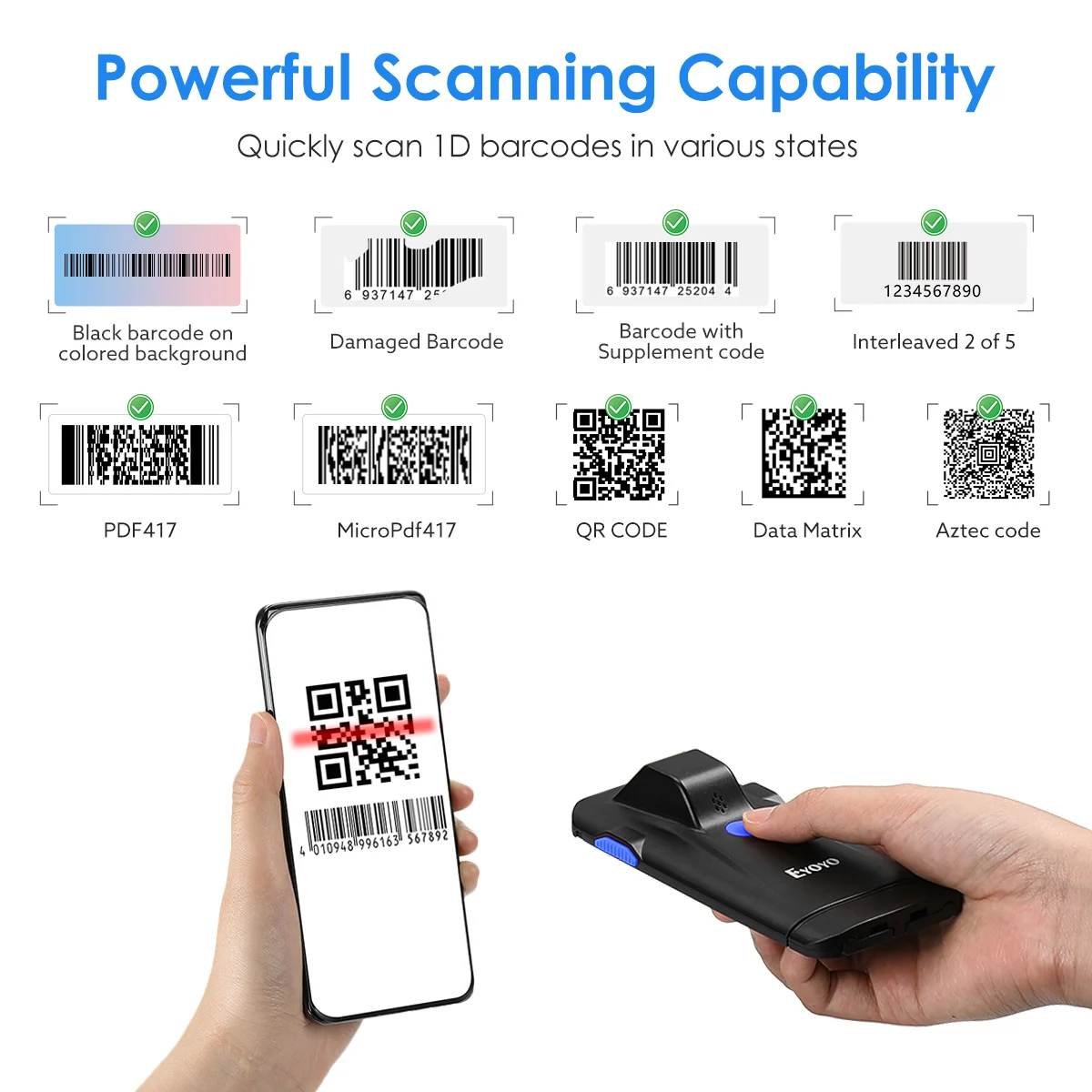 Eyoyo 2D Phone Back Clip Bluetooth Barcode Scanner Portable Barcode Reader Data Matrix Code 1D 2D QR Scanner Android IOS System BestEbuys - The Best Daily Online Deals https://bestebuys.com/shop/eyoyo-2d-phone-back-clip-bluetooth-barcode-scanner-portable-barcode-reader-data-matrix-code-1d-2d-qr-scanner-android-ios-system/