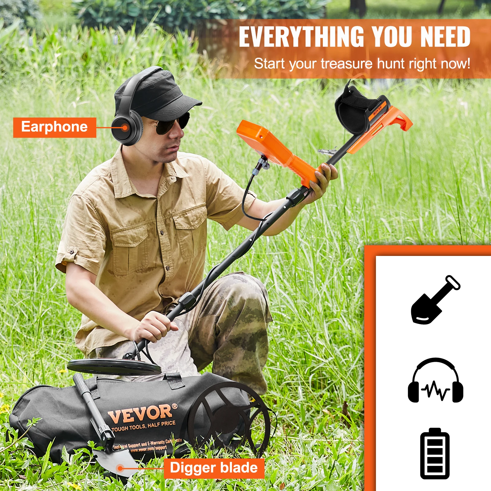 VEVOR Professional Rechargeable Metal Detector 12″ IP68 Waterproof Coil 39-50 in Adjustable with LCD 7Modes for Treasure Hunting BestEbuys - The Best Daily Online Deals https://bestebuys.com/shop/vevor-professional-rechargeable-metal-detector-12-ip68-waterproof-coil-39-50-in-adjustable-with-lcd-7modes-for-treasure-hunting/