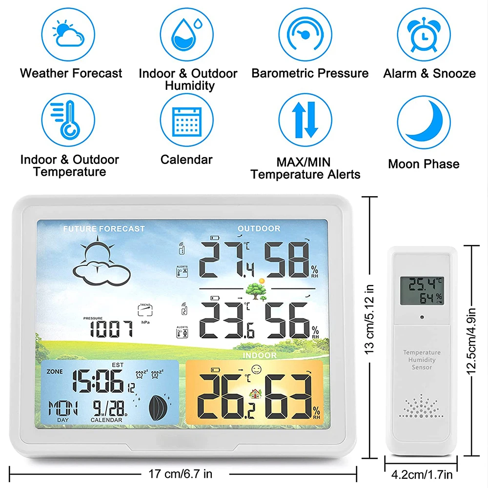 Weather Station Wireless Digital Indoor Outdoor Forecast With 2 Sensors Hygrometer Humidity Temperature Home Weather Monitor BestEbuys - The Best Daily Online Deals https://bestebuys.com/shop/weather-station-wireless-digital-indoor-outdoor-forecast-with-2-sensors-hygrometer-humidity-temperature-home-weather-monitor/