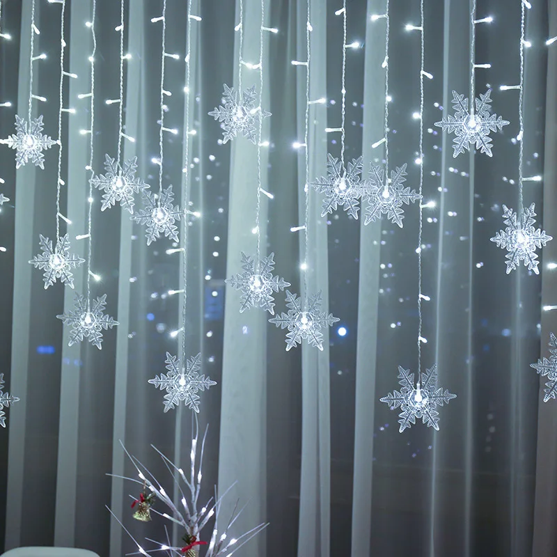 3.2M Christmas Snowflakes LED String Lights Flashing Fairy Curtain Lights Waterproof For Holiday Party Wedding Xmas Decoration BestEbuys - The Best Daily Online Deals https://bestebuys.com/shop/3-2m-christmas-snowflakes-led-string-lights-flashing-fairy-curtain-lights-waterproof-for-holiday-party-wedding-xmas-decoration/