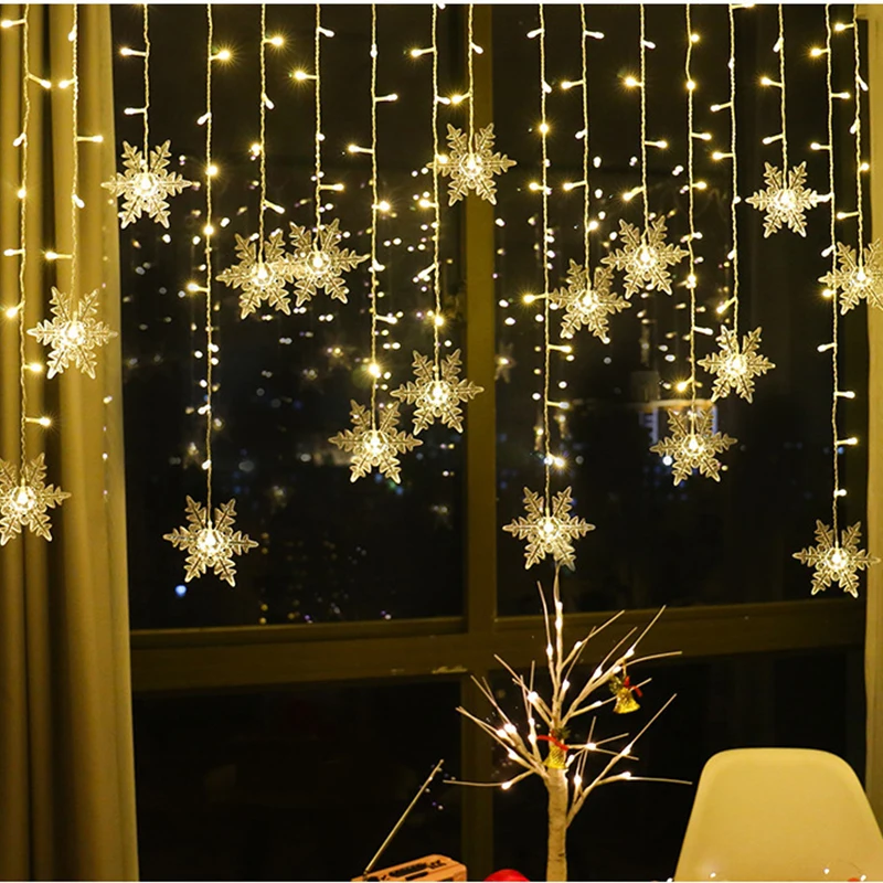 3.2M Christmas Snowflakes LED String Lights Flashing Fairy Curtain Lights Waterproof For Holiday Party Wedding Xmas Decoration BestEbuys - The Best Daily Online Deals https://bestebuys.com/shop/3-2m-christmas-snowflakes-led-string-lights-flashing-fairy-curtain-lights-waterproof-for-holiday-party-wedding-xmas-decoration/