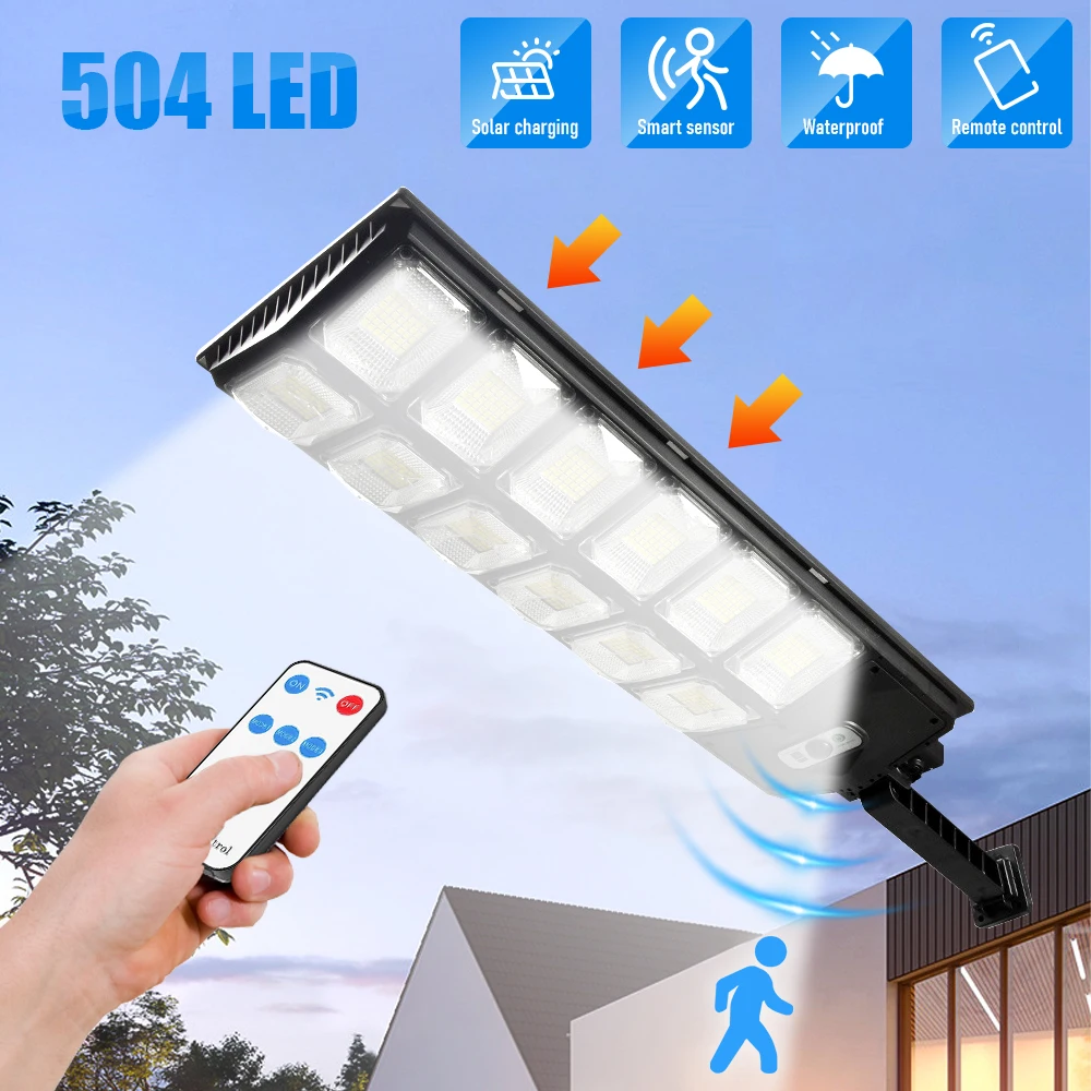 504 LED Powerful Solar Lights Outdoor Motion Sensor External Waterproof Street Light 12000 Lumen Dusk to Dawn Garden Road Lamp BestEbuys - The Best Daily Online Deals https://bestebuys.com/shop/504-led-powerful-solar-lights-outdoor-motion-sensor-external-waterproof-street-light-12000-lumen-dusk-to-dawn-garden-road-lamp/