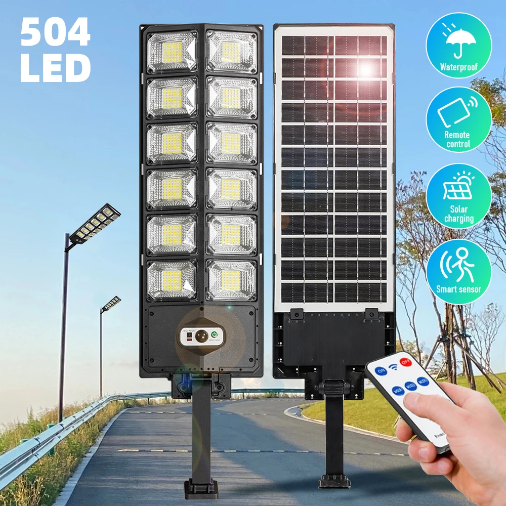 504 LED Powerful Solar Lights Outdoor Motion Sensor External Waterproof Street Light 12000 Lumen Dusk to Dawn Garden Road Lamp BestEbuys - The Best Daily Online Deals https://bestebuys.com/shop/504-led-powerful-solar-lights-outdoor-motion-sensor-external-waterproof-street-light-12000-lumen-dusk-to-dawn-garden-road-lamp/