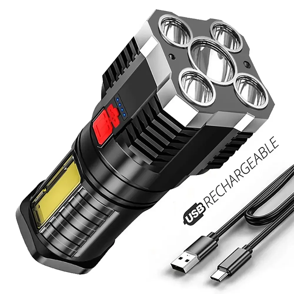 5LED High Power Led Flashlights Rechargeable Camping Spotlight with Side Light 3 Lighting Modes for Camping Adventure Outdoor BestEbuys - The Best Daily Online Deals https://bestebuys.com/shop/5led-high-power-led-flashlights-rechargeable-camping-spotlight-with-side-light-3-lighting-modes-for-camping-adventure-outdoor/