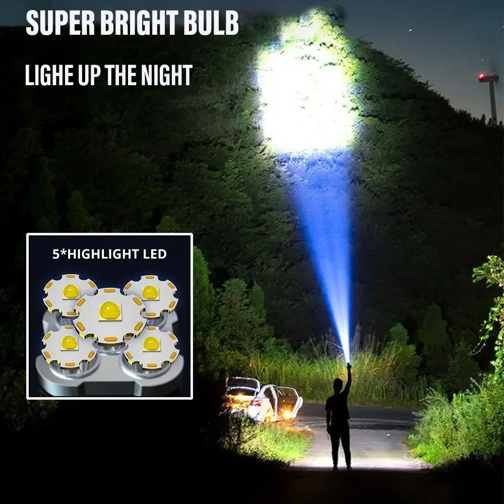 5LED High Power Led Flashlights Rechargeable Camping Spotlight with Side Light 3 Lighting Modes for Camping Adventure Outdoor BestEbuys - The Best Daily Online Deals https://bestebuys.com/shop/5led-high-power-led-flashlights-rechargeable-camping-spotlight-with-side-light-3-lighting-modes-for-camping-adventure-outdoor/