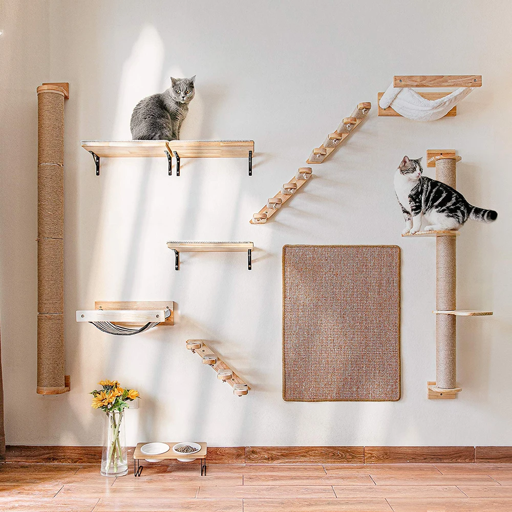 Cat Climbing Shelf Wall Mounted Four Step Stairway With Sisal Scratching Post For Cats Tree Tower Platform Jumping Pet Furniture BestEbuys - The Best Daily Online Deals https://bestebuys.com/shop/cat-climbing-shelf-wall-mounted-four-step-stairway-with-sisal-scratching-post-for-cats-tree-tower-platform-jumping-pet-furniture/
