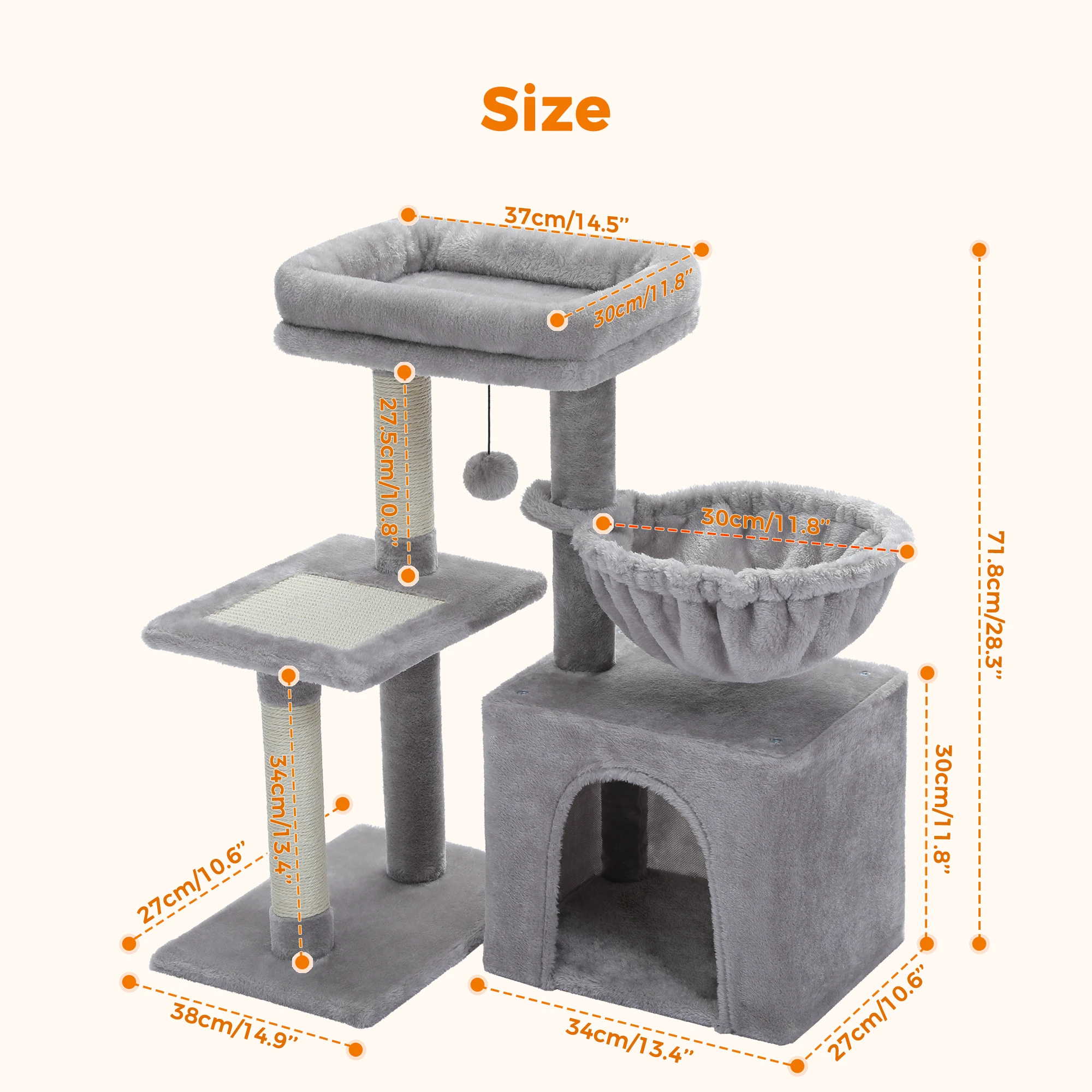 Cat tree Cat Tower for Indoor Cats 2 Styles Cat Activity Tree with Cat Scratching Posts Big Hammock and Removable Top Perch Grey BestEbuys - The Best Daily Online Deals https://bestebuys.com/shop/cat-tree-cat-tower-for-indoor-cats-2-styles-cat-activity-tree-with-cat-scratching-posts-big-hammock-and-removable-top-perch-grey/