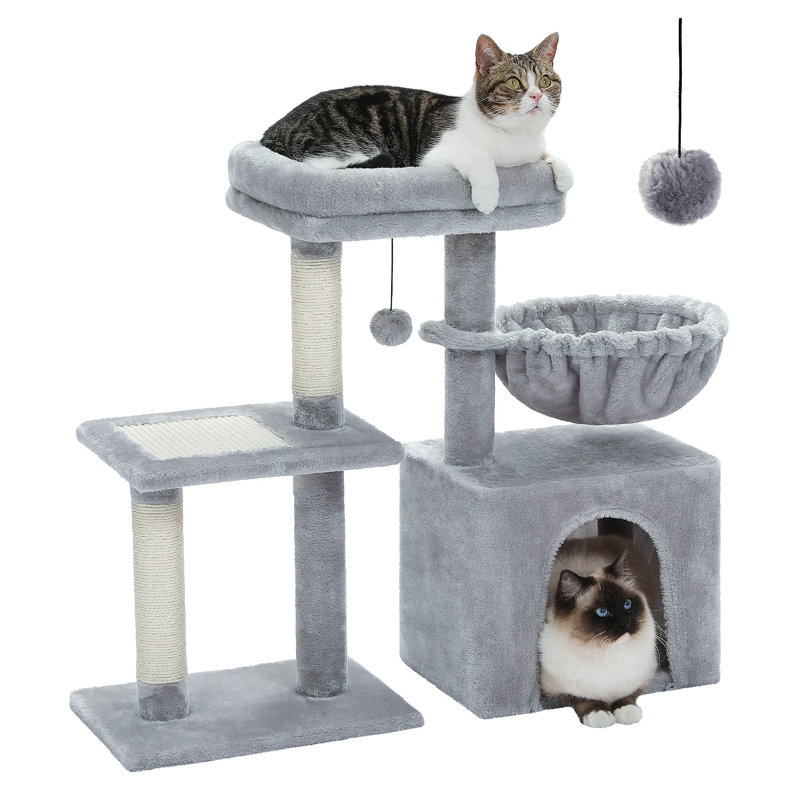 Cat tree Cat Tower for Indoor Cats 2 Styles Cat Activity Tree with Cat Scratching Posts Big Hammock and Removable Top Perch Grey BestEbuys - The Best Daily Online Deals https://bestebuys.com/shop/cat-tree-cat-tower-for-indoor-cats-2-styles-cat-activity-tree-with-cat-scratching-posts-big-hammock-and-removable-top-perch-grey/