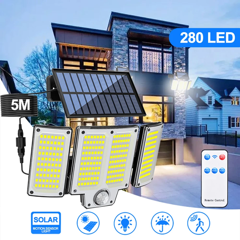 LED Solar Security Lights Motion Sensor Outdoor 234/280/226LED Flood Light IP65 Waterproof Split Wall Lamp Solar Powered 3 Mode BestEbuys - The Best Daily Online Deals https://bestebuys.com/shop/led-solar-security-lights-motion-sensor-outdoor-234-280-226led-flood-light-ip65-waterproof-split-wall-lamp-solar-powered-3-mode/
