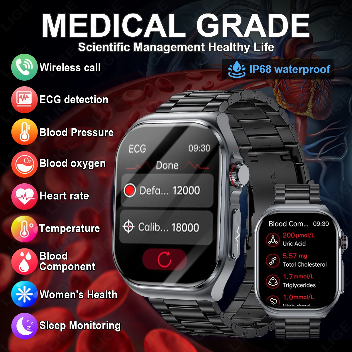LIGE AMOLED Smart Watch ET585 Men ECG Blood Compositoin Health Monitoring Bluetooth Call Women Sports Fitness Tracker Smartwatch BestEbuys - The Best Daily Online Deals https://bestebuys.com/shop/lige-amoled-smart-watch-et585-men-ecg-blood-compositoin-health-monitoring-bluetooth-call-women-sports-fitness-tracker-smartwatch/