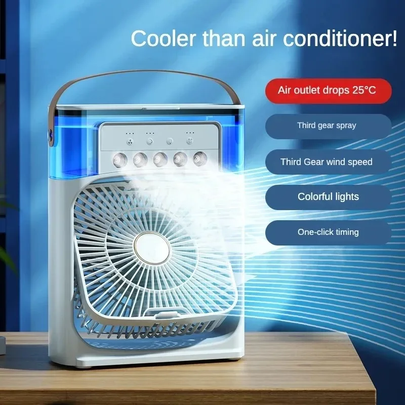 Mini Air Conditioner USB Water Mist Fan 7 Colors LED Light Humidification Fan Home Spray Air Fan Desk Air Cooler Cooling Fan BestEbuys - The Best Daily Online Deals https://bestebuys.com/shop/mini-air-conditioner-usb-water-mist-fan-7-colors-led-light-humidification-fan-home-spray-air-fan-desk-air-cooler-cooling-fan/