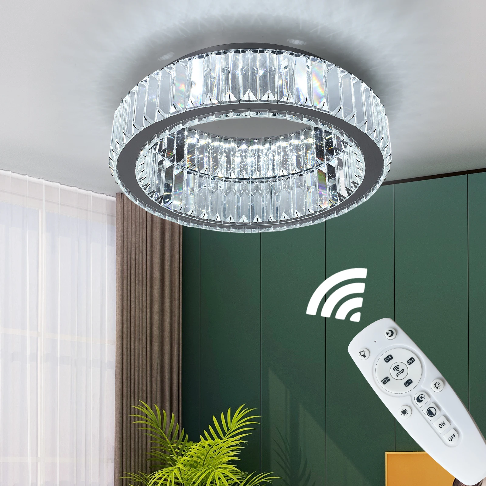 Modern Big Crystal Ceiling Lamp LED Light Circle Chandelier Lustre Indoor Bedroom RC Dimmable Fixtures Living Room Hotel Decor BestEbuys - The Best Daily Online Deals https://bestebuys.com/modern-big-crystal-ceiling-lamp-led-light-circle-chandelier-lustre-indoor-bedroom-rc-dimmable-fixtures-living-room-hotel-decor/
