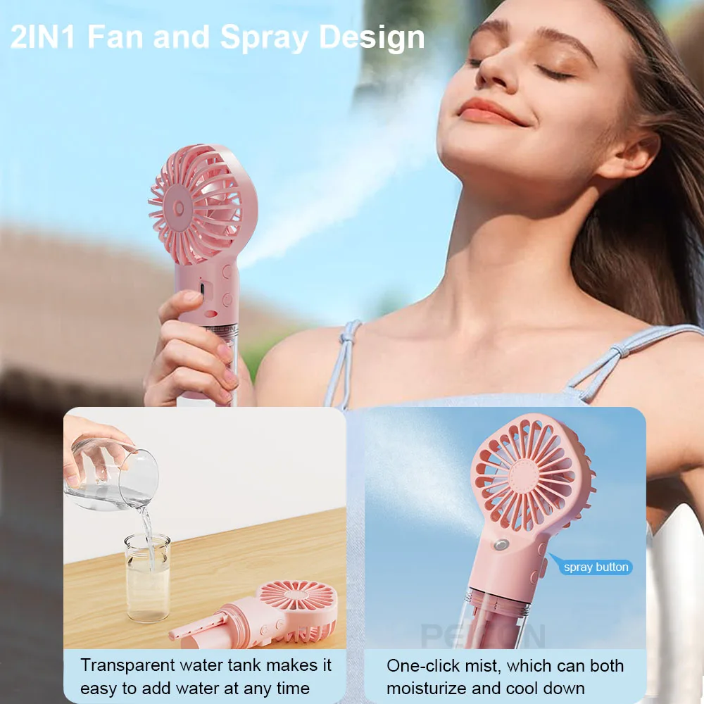 Portable Humidifier Fan Handheld Mist Fan Portable USB Mini Handheld Fan with Water Humidifier Rechargeable Mini USB Hand Fans BestEbuys - The Best Daily Online Deals https://bestebuys.com/?post_type=product&p=97470