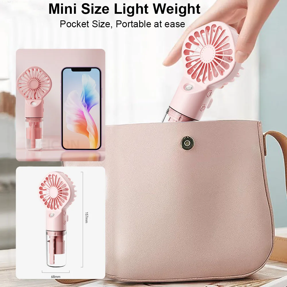 Portable Humidifier Fan Handheld Mist Fan Portable USB Mini Handheld Fan with Water Humidifier Rechargeable Mini USB Hand Fans BestEbuys - The Best Daily Online Deals https://bestebuys.com/?post_type=product&p=97470