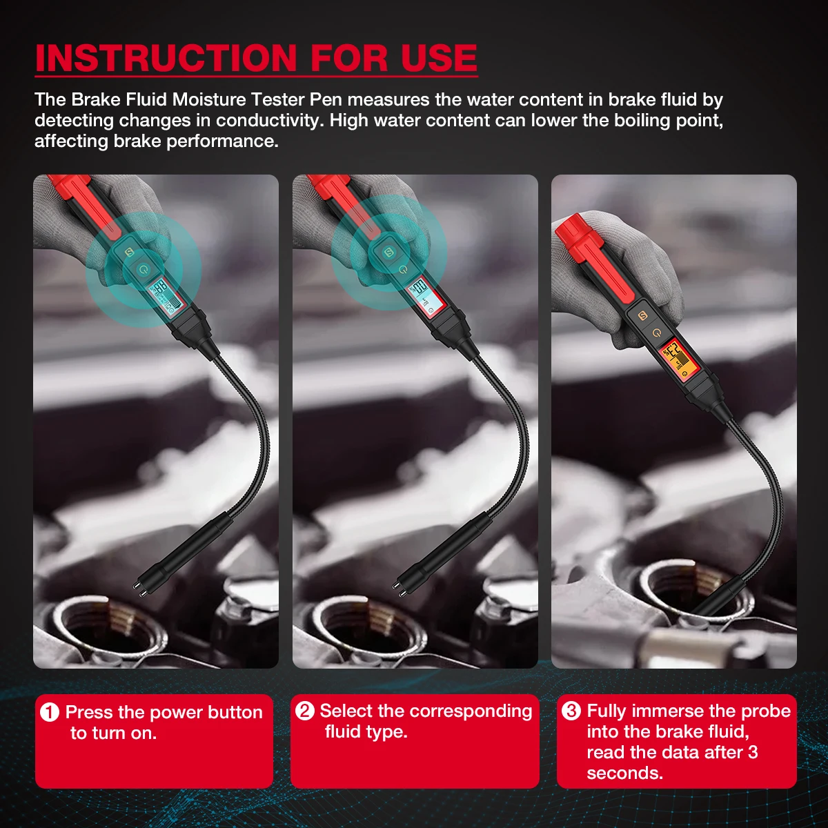 Universal Brake Fluid Tester Car Brake Liquid Digital Tester for DOT3/DOT4/DOT5.1 Accurate Oil Quality Check Pen Automotive Test BestEbuys - The Best Daily Online Deals https://bestebuys.com/shop/universal-brake-fluid-tester-car-brake-liquid-digital-tester-for-dot3-dot4-dot5-1-accurate-oil-quality-check-pen-automotive-test/