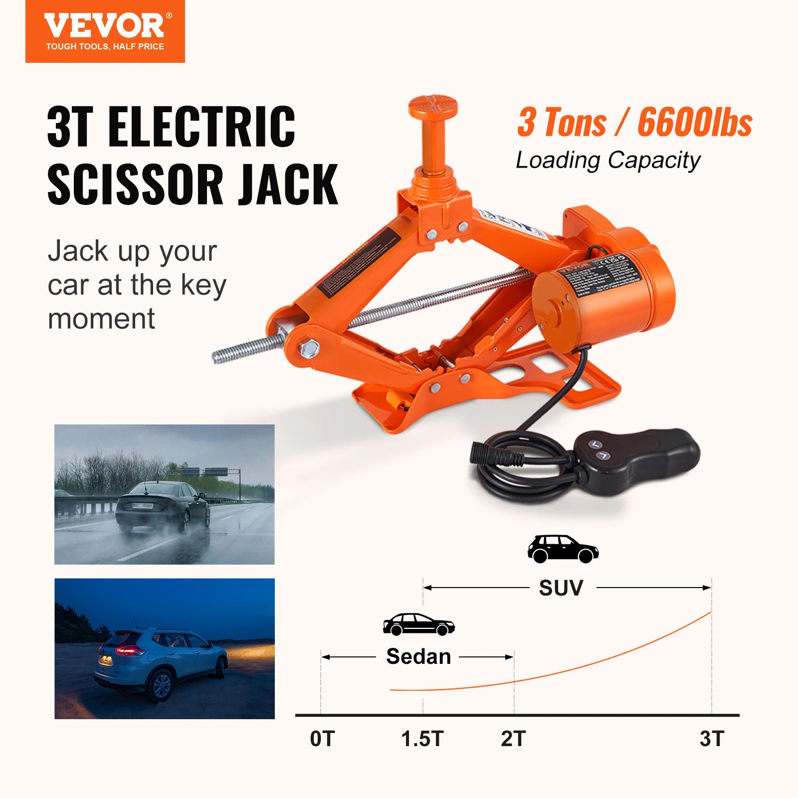 VEVOR Electric Car Jack 3 Tons/6600 lbs 12V Electric Scissor Jack Portable Car Jack for SUV Truck Sedan Tire Change Replacement BestEbuys - The Best Daily Online Deals https://bestebuys.com/shop/vevor-electric-car-jack-3-tons-6600-lbs-12v-electric-scissor-jack-portable-car-jack-for-suv-truck-sedan-tire-change-replacement/