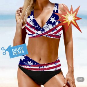 Hot New USA Flag Print Bikini