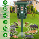 Hot New Clearance Deal! 5 Modes Animal Repeller – Solar/USB Rechargeable, PIR Sensing, 3229Sq.ft Coverage, IP54 Waterproof, Repels Rodents Birds Snakes Raccoons $120.00