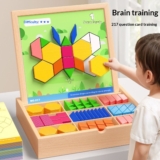 Hot New Clearance Deal! Childrens Geometric Tangram Puzzle Blocks Educational Magnetic Toy $28.50