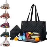 Hot New Clearance Deal! Fashionable Lunch Tote Bag Women’s Thermal Insulation Lunch Box Leak-proof Crossbody Computer Storage Bag Quilted Large Capacity Handbag With Purse $39.76