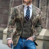 Hot New Clearance Deal! Men’s Casual Printed Business Suit $36.88