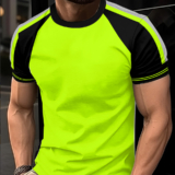 Hot New Clearance Deal! Men’s Striped Color-Block Crewneck Short-Sleeve T-Shirt $13.99
