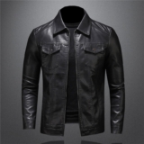 Hot New Clearance Deal! Men’s Thin Jacket Leather Coat $32.23