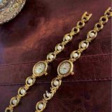 Hot New Clearance Deal! Mid-ancient Light Luxury Imitation Pearl Watch Temperamental Bracelet Women’s Watch $26.23