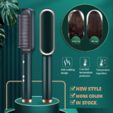 Hot New Clearance Deal! New 2 In 1 Hair Straightener Hot Comb Negative Ion Curling Tong Dual-purpose Electric Hair Brush $22.96