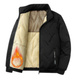 Hot New Clearance Deal! New Graphene-design Cotton Coat Winter Warm Thickened Fleece Jacket Fashion Casual Mens Clothing $33.36
