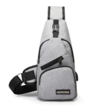 Hot New Clearance Deal! New shoulder bag men’s charging bag sports men’s usb chest bag outdoor diagonal package $15.40