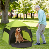 Hot New Clearance Deal! Pop Up Dog Tent for Extra Large and Large Dogs, Portable Pet Camping Tent with Carrying Bag for Beach, Backyard, Home, Green $103.97