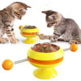 Hot New Clearance Deal! Rotatable Cat Toys Supplies With Catnip Interactive Training Toys For Cats Kitten Cat Accessories Pet Products $11.43