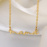 Hot New Clearance Deal! Stainless Steel Mother’s Day Gift Female Jewelry English Letter Hand-painted Necklace $9.80